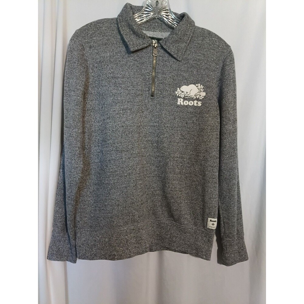 Roots Sweater Original Zip Salt & Pepper S Pullover Beaver Logo Unisex Canada